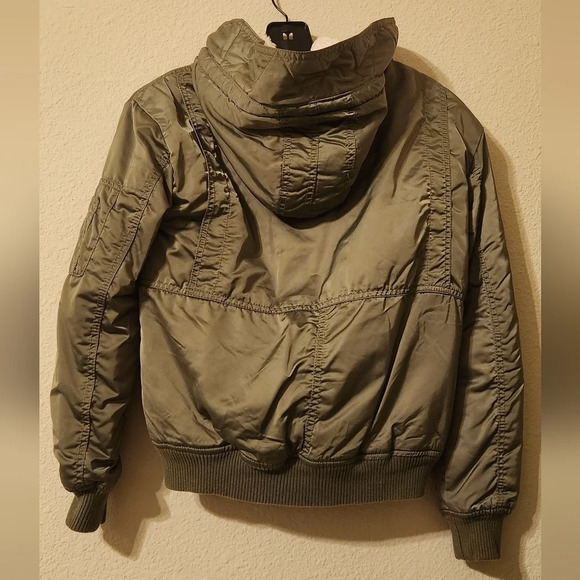 AE Fleece Lined Hooded Bomber Jacket - Picture 5 of 14